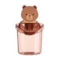 thumbnail image 1 of Wall Mounted Cartoon Toothbrush Cup Holder Adhesive Clear Drain Toothpaste Storage Box Organizer, 1 of 9