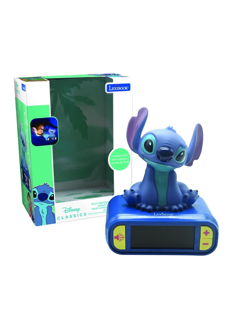 Lexibook Digital Alarm Clock with 3D Stitch Night Light & Sound