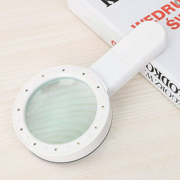 Auwer 30x High Power Handheld Magnifying Glass Led Light Illuminated Magnifier Walmart Com Walmart Com