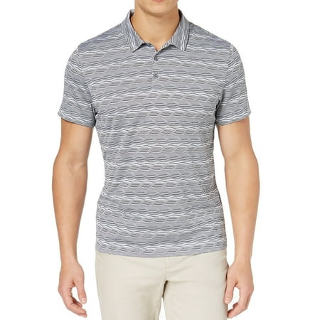 alfani serene polo striped mens shirt medium