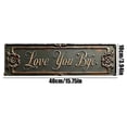 thumbnail image 2 of Love You Bye Love You Bye Retro Wooden Sign, One Size Decorative Wall Sign For Home Office Decor, Vintage Plaque With Floral Accents, Artistic Signage For Room Decoration, 2 of 3