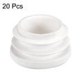 thumbnail image 3 of 0.87" Round White PE Tubing End Cap Steel Furniture Pipe Tube Covers Insert 20Pcs, 3 of 3