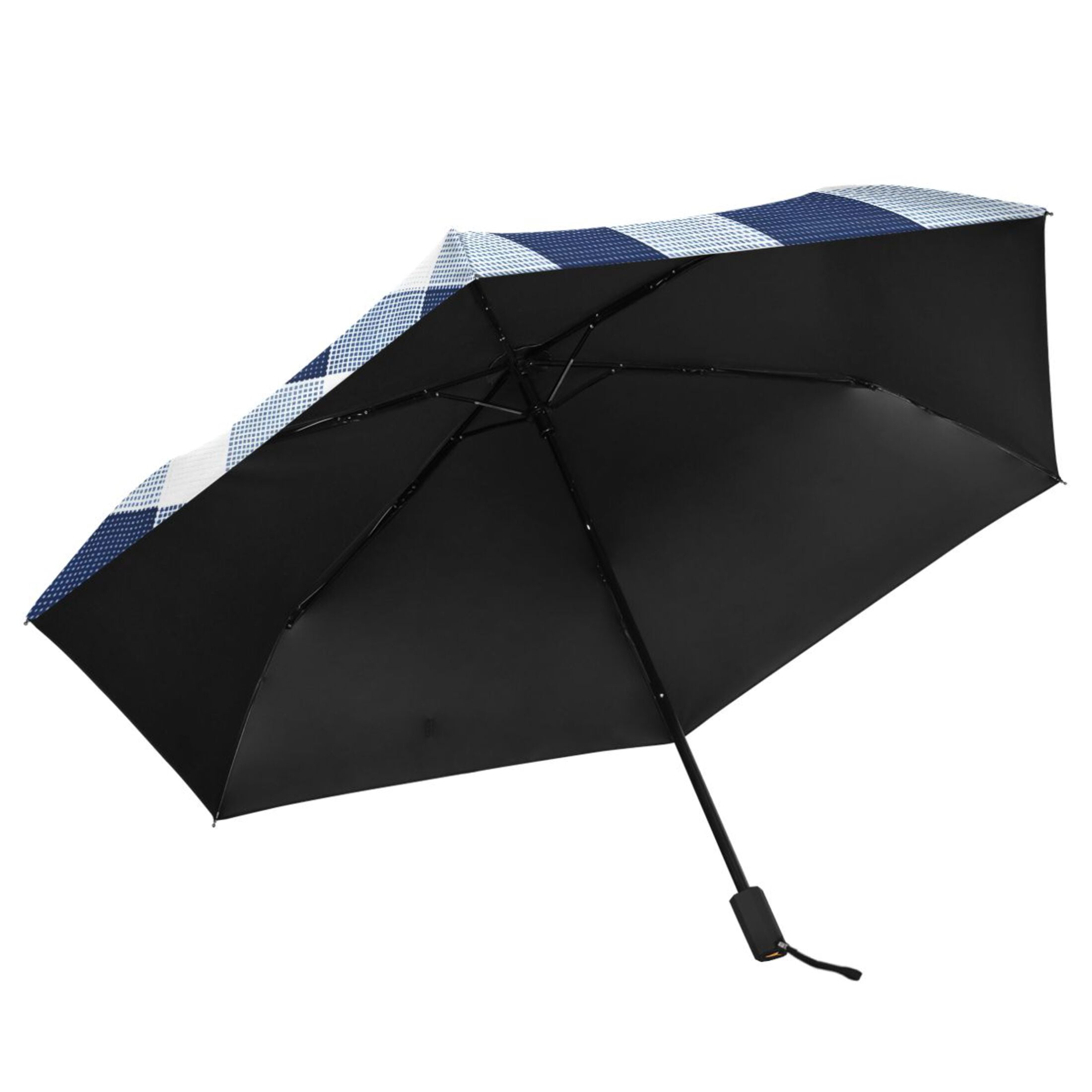 ALAZA Checkered Grid-a3 UPF 50+ Compact Folding Umbrella for Rain Travel Umbrella Packable