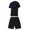 Black, variant on Trends Womens 2 Piece Outfits Tshirts Set Trapstar Printed Short Sleeve T-shirts and Bermuda Shorts Loungewear Sweatsuit Oversized Lounge Sets Trapstar Womens Clothes(Red, L)