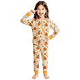 thumbnail image 4 of Miaoju Halloween Holiday Pajamas Pumpkin And Cat Print Long Sleeve Two Piece Top And Pants Soft Cozy Loungewear Sleepwear Holiday Gift Nightwear, 4 of 6