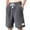 Gray, variant on Chiccall Mens Shorts Plus Size Casual Elastic Waist Drawstring Summer Beach Loose Fit Textured Shorts