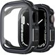 thumbnail image 1 of TAURI Paquete de 2 estuches rígidos diseñados para Apple Watch Series 9 (2023) Series 8/7 41 mm, [HD Clear] Protector de pantalla de vidrio templado 9H incorporado, [Protección completa] Cubierta delg, 1 of 4