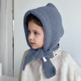 thumbnail image 1 of LIJCC Kid’s Balaclava Knit Hooded Accessory – Soft Fabric for Delicate Skin, Adjustable Tie Closure, Neutral Tone for Outfit Matching, Warm for Cool Days, 1 of 6
