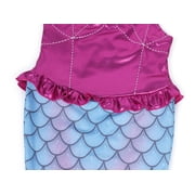 Jurebecia Girls Mermaid Princess Dress 4-6T, Sparkly Tutu Costume for Birthday Party, Halloween, Christmas, Fancy Outfit with Tiara & Gloves