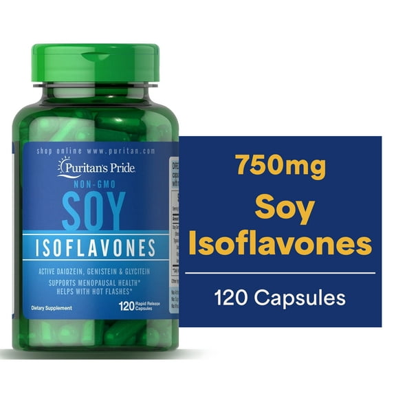 Non-GMO Soy Isoflavones 750 mg 120 Capsules by Puritan's Pride