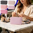 thumbnail image 7 of Cosmetic Bag,Storage Pouch Woven Cloth Organizer,Lightweight Zipper Pouch for Makeup and Small Daily Accessories(Orange), 7 of 7