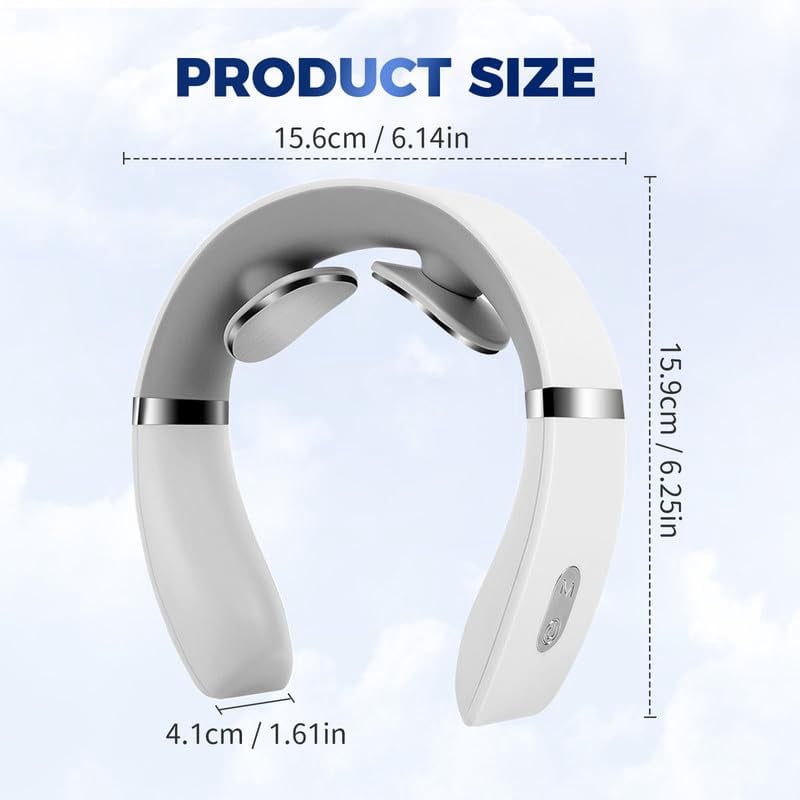 Neck Machine with Heat, Neck Massager with Heat Therapy and Shiatsu, Relaxer 10 Modes Portable for Home/Office, Relax Soothing Therapy Travel