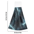 thumbnail image 6 of Yayeee Kitchen Hanging Hand Towels Set of 2 with Loop Bathroom Absorbent Tie Towel, Lightning Pattern, 6 of 7
