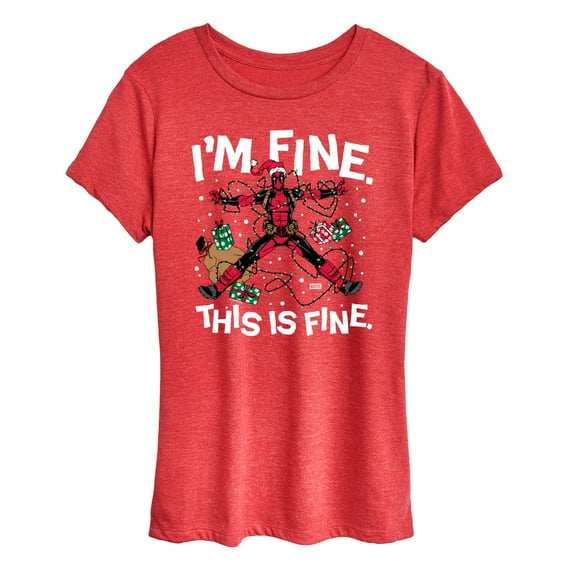 Marvel - Im Fine Deadpool - Women's Short Sleeve Graphic T-Shirt