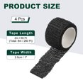 thumbnail image 2 of Protectores de piso para patas de silla Uxcell, cinta autoadhesiva de 4 rollos para cubrir patas de marco de cama para pisos de madera, 260 pies, negro, 2 of 6