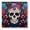 Color1547, variant on Bathroom Scale, Highly Accurate Digital Body Scale,Precisely Measures Weight up to 400 lbs-Intricate Skull Surrounded By Vibrant Flowers