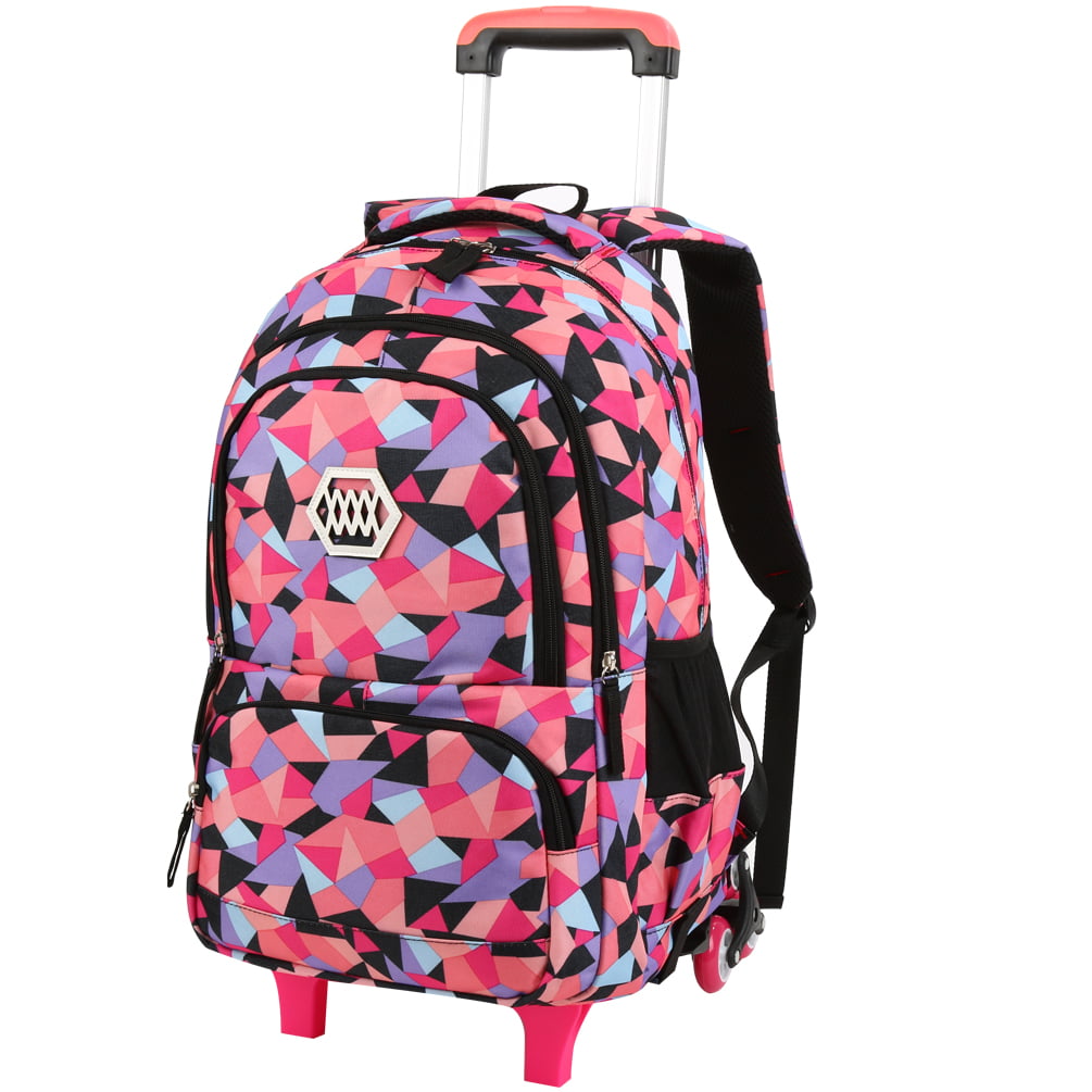 race acquaintance Merchandiser Rolling Backpack for Girls Wheeled Backpack Adorable Rolling Daypack  Large-capacity Trolley School Bag Travel Rolling Backpacks for Primary  School Students - Walmart.com