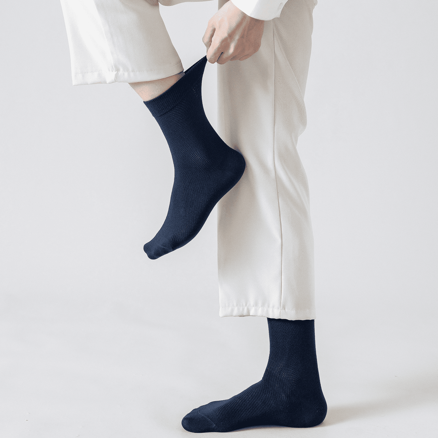 Sookeceks 6 Pairs Thin Cotton Crew Sock for Men, Soft Breathable Lightweight Mens Socks for Casual Size 7-11