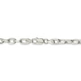 thumbnail image 3 of White Sterling Silver chain Cable Open Link Diamond-cut 24 in 6.5 mm, 3 of 5
