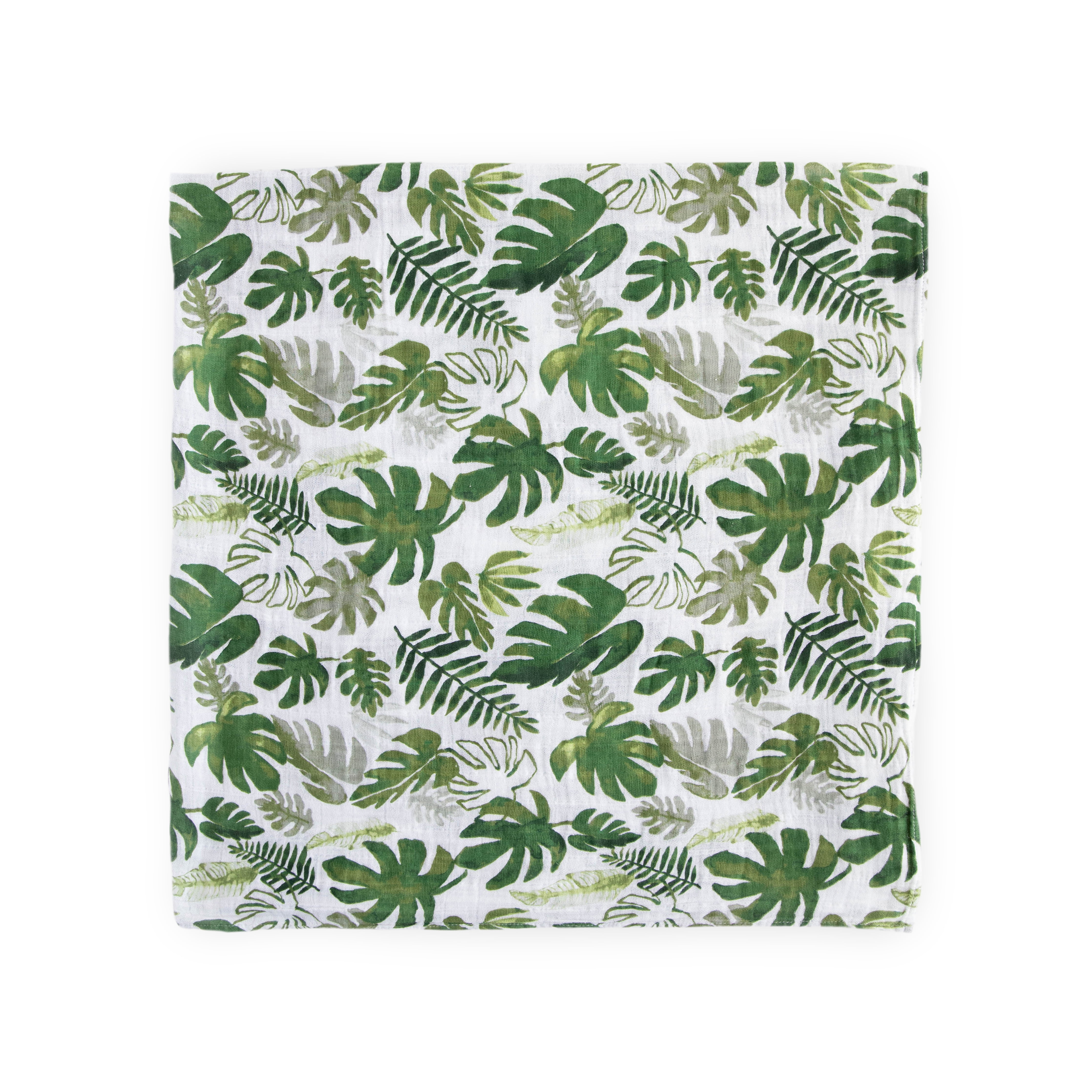 Little Unicorn Swaddle Blanket for Newborns, Toddler Muslin Blanket - Tropical Leaf