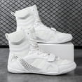 thumbnail image 1 of Zapatillas de lucha libre Top boxing Fitness Sneakers para hombres Mujeres (38) Blanco, 1 of 9