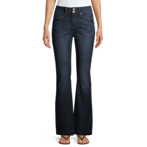 women's black high rise bootcut jeans