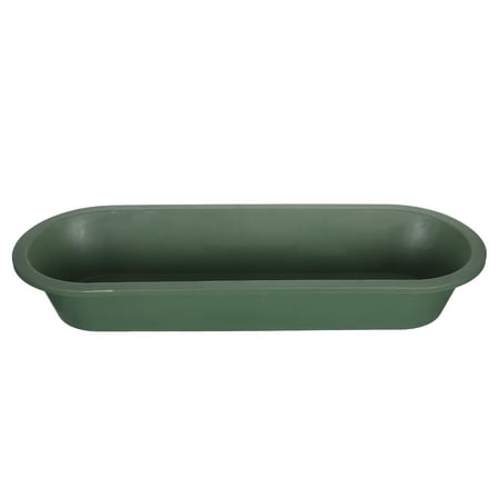 HOOWIFFY Livestock Trough with High Load Capacity, Easy to Clean Plastic Design in Olive Green