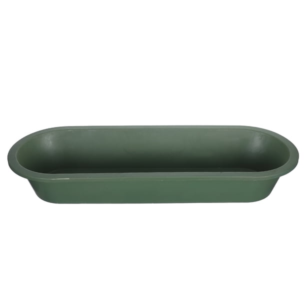 GOOHOCHY Comedero ovalado resistente para cerdos. Contenedor de plástico grueso para pollos, patos, palomas, aves, cabras, vacas, lechones y ganado.