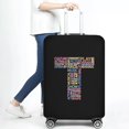 thumbnail image 1 of Stretch Luggage Cover Suitcase Covers Text Letter Printed Travel Accessories Printed Dust Cover 18''-28'' Inch Protective Case 8text T S, 1 of 6
