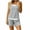Gray, variant on Kaemgyyd Pajamas Set for Women Color Block Lounge Sets Crew Neck Tank Top with Shorts Soft Comfy Sleepwear(Yellow,X-Large)