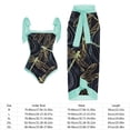 thumbnail image 4 of Traje De Baño Damas 2 piezas de traje de baño atlético de playa para mujer a la moda con vestido para accesorios femeninos (libélula M), 4 of 8
