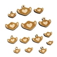 thumbnail image 1 of Caring Surgical Face Mask Heart Wood Mini Charms Shapes DIY Craft Jewelry - With Hole - 30mm (6pcs), 1 of 7