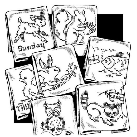 Aunt Martha's #3789 Animal Tea Towels