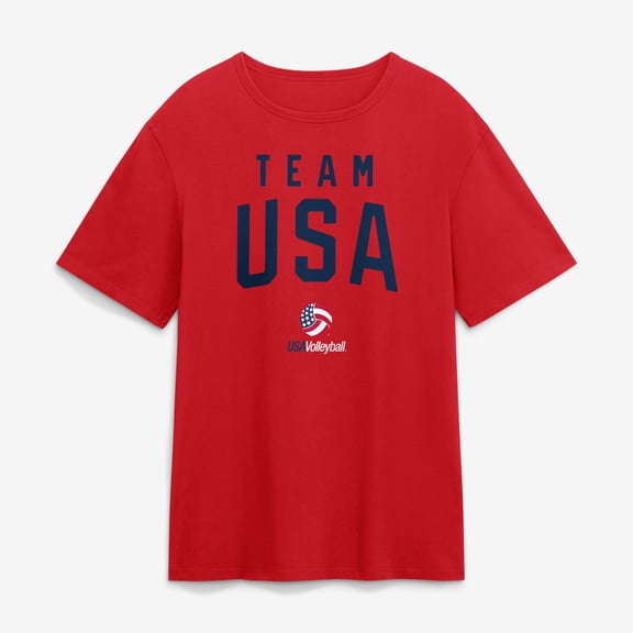 Men's Red Team USA Summer Games Volleyball T-Shirt