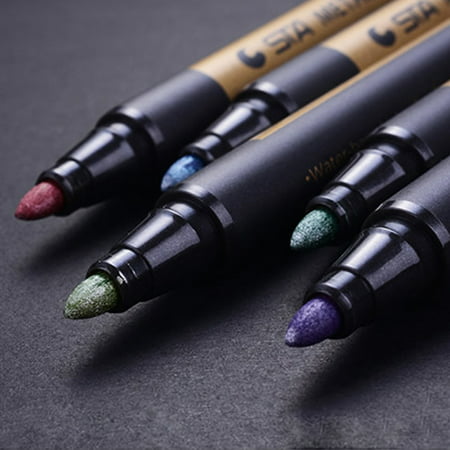 10pcs/set Metallic Color Pen Marker Pens Paint Pen for Ceramic Painting Photo Album Card Making DIY Craft Art