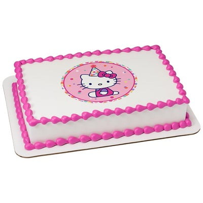 Hello Kitty 1 4 Quarter Sheet Edible Photo Image Cake Decoration