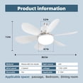 thumbnail image 3 of Ventilador de techo RRDEFSD con luz de 52 cm con mando a distancia, 3 of 7
