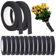 thumbnail image 1 of 14 rollos de 29,5 yardas de cinta floral negra para envolver tallos de ramos, arreglos florales para bodas y proyectos de manualidades., 1 of 6