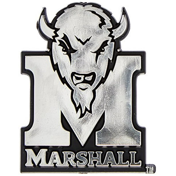 NCAA Marshall Tonnerre Troupeau Emblème Automobile Chrome
