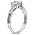 thumbnail image 3 of Everly Women's Aquamarine Sterling Silver Engagement Ring, 3 of 6