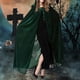 thumbnail image 1 of Capa larga Yinane con capucha para Cosplay Halloween disfraz Verde oscuro, 1 of 8