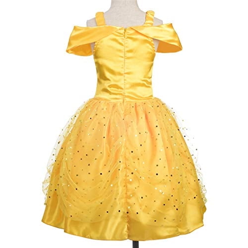 Disfraz de Princesa Dressy Daisy Vestido de Fiesta Amarillo Dorado Talla 2 a