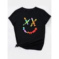 thumbnail image 3 of Camisetas De Manga Corta Para Mujer, Camisetas De Verano Para Oficina, Camping, ComprasColorful And Quirky Graphic Printed T-Shirt for Black Women, Featuring a Casual And Stylish Round Neck And Shor, 3 of 7