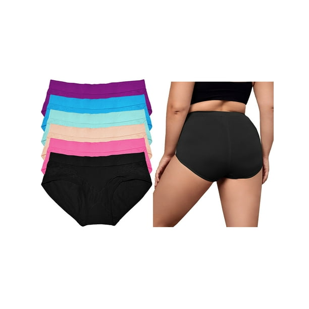 Pack de 6 Pantaletas a La Cintura Tatys Fashion TALLAS EXTRAS Estiran hasta 1.40 Metros Pack con 6 Diferentes Colores Tatys Fashion 1375