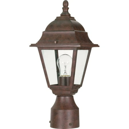 1 Light - 14 in. Post Lantern - Clear Glass