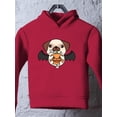 thumbnail image 3 of Cute Pug Bat Costume Hoodie Toddler -Image by Shutterstock,  4 Toddler, 3 of 4