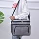thumbnail image 3 of Sonducket Bolsa de almuerzo con cremallera, bolsas enfriadoras de alimentos de papel de aluminio, almacenamiento de Picnic, gran capacidad, contenedor Bolsas de mensajero y de hombro Negro Sonducket AP012493-02, 3 of 6