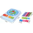 thumbnail image 2 of Muti 6 in 1 Muti Funcitional Counting Sticks Weather Week Math Clock Cognition Games Toys Educational Learning Kids Preschool Wooden Toys, 2 of 8
