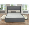 thumbnail image 2 of RDH 2 Drawer Storage Bed with Pillowed Headboard/ Queen/ Polyester Grey, 2 of 13