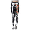 thumbnail image 5 of LILIYA Women's Halloween Leggings 3D Pumpkin Print Cos Outfit Stretchy Soft High Waisted Workout Sports Yoga Pants Casual Plus Size Streetwear, 5 of 6